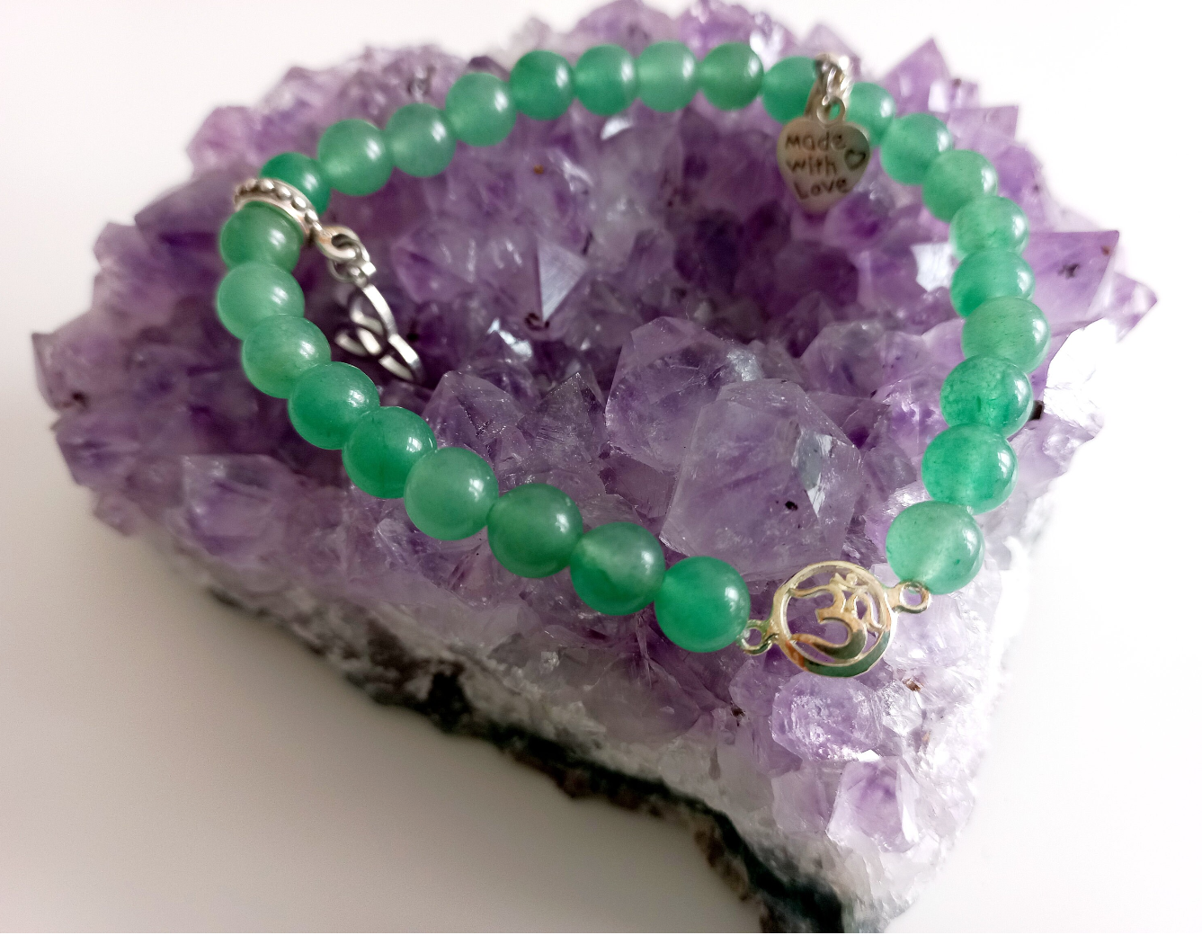 Handmala "Om" mit Aventurin