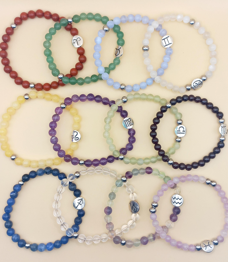 Sternzeichen Armband mit Geburtssteinen